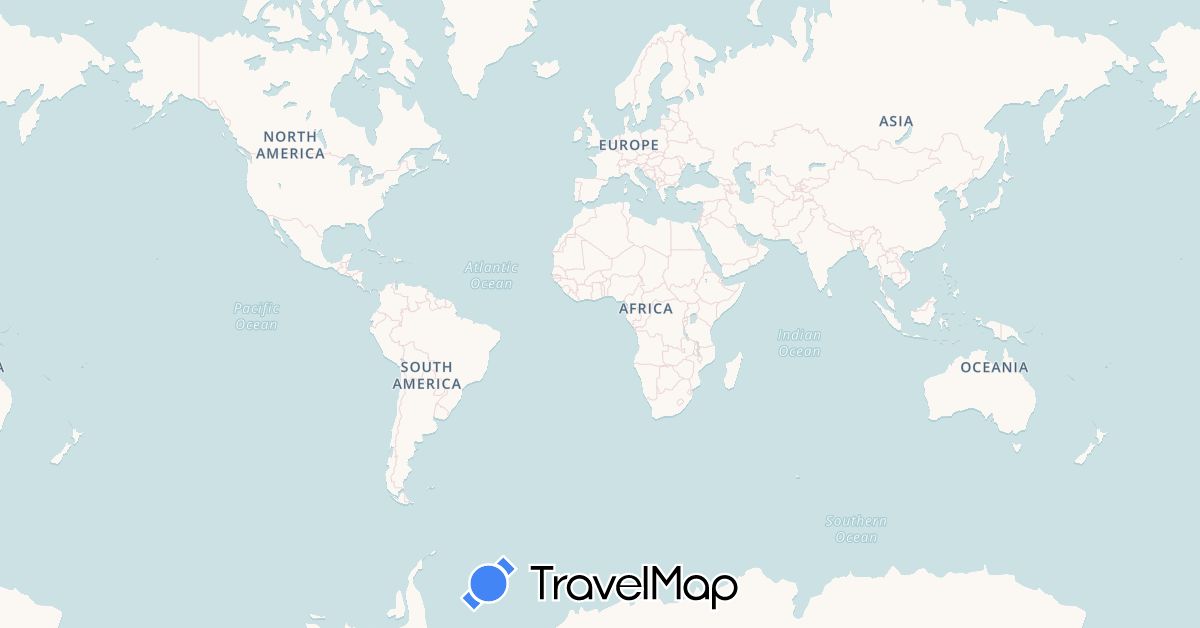 TravelMap itinerary: driving in Curaçao, Netherlands (Europe, South America)